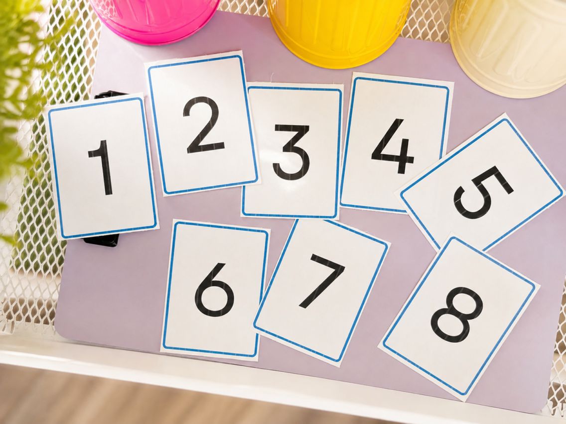 Free Printable Number Flashcards 1-20 for Preschoolers