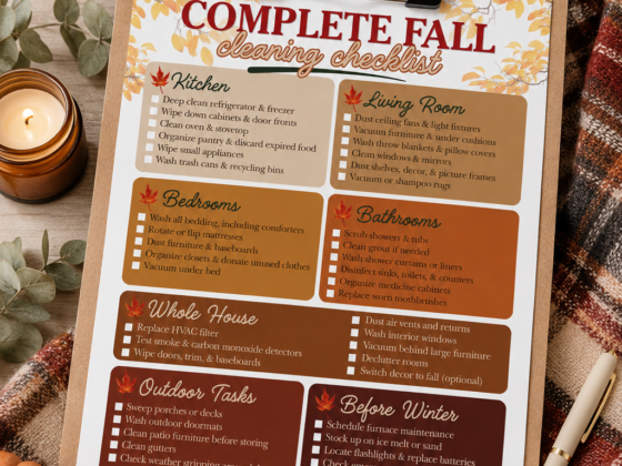 Complete Fall Cleaning Checklist (Free Printable!)