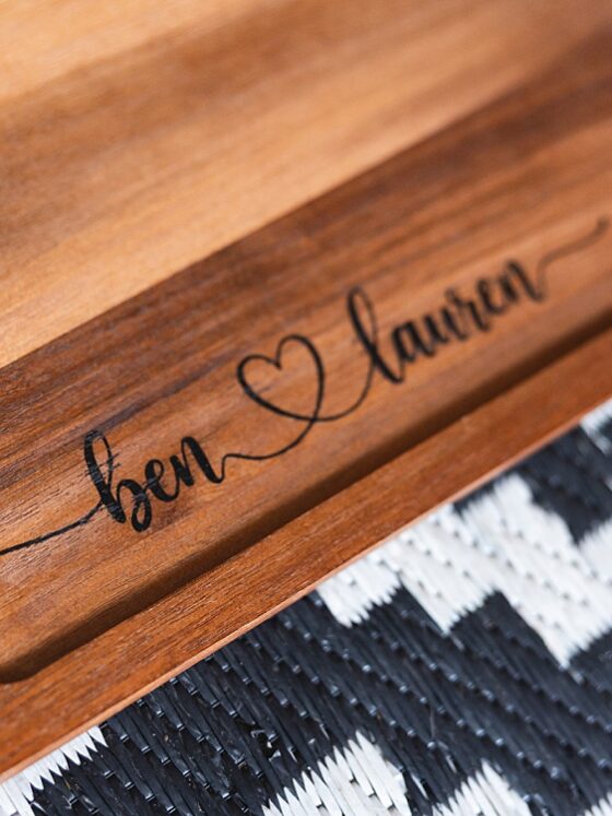 DIY Personalized Charcuterie Board with Cricut