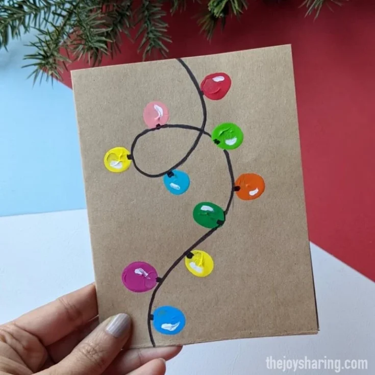 Image for Fingerprint Lights Christmas Card