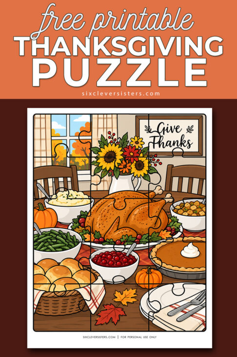Free Printable Thanksgiving Puzzle, Free Printable Thanksgiving Puzzle PDF, Free Printable Thanksgiving Puzzle for kids