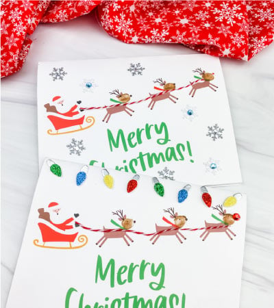Image for Free Printable Fingerprint Reindeer Card For Christmas