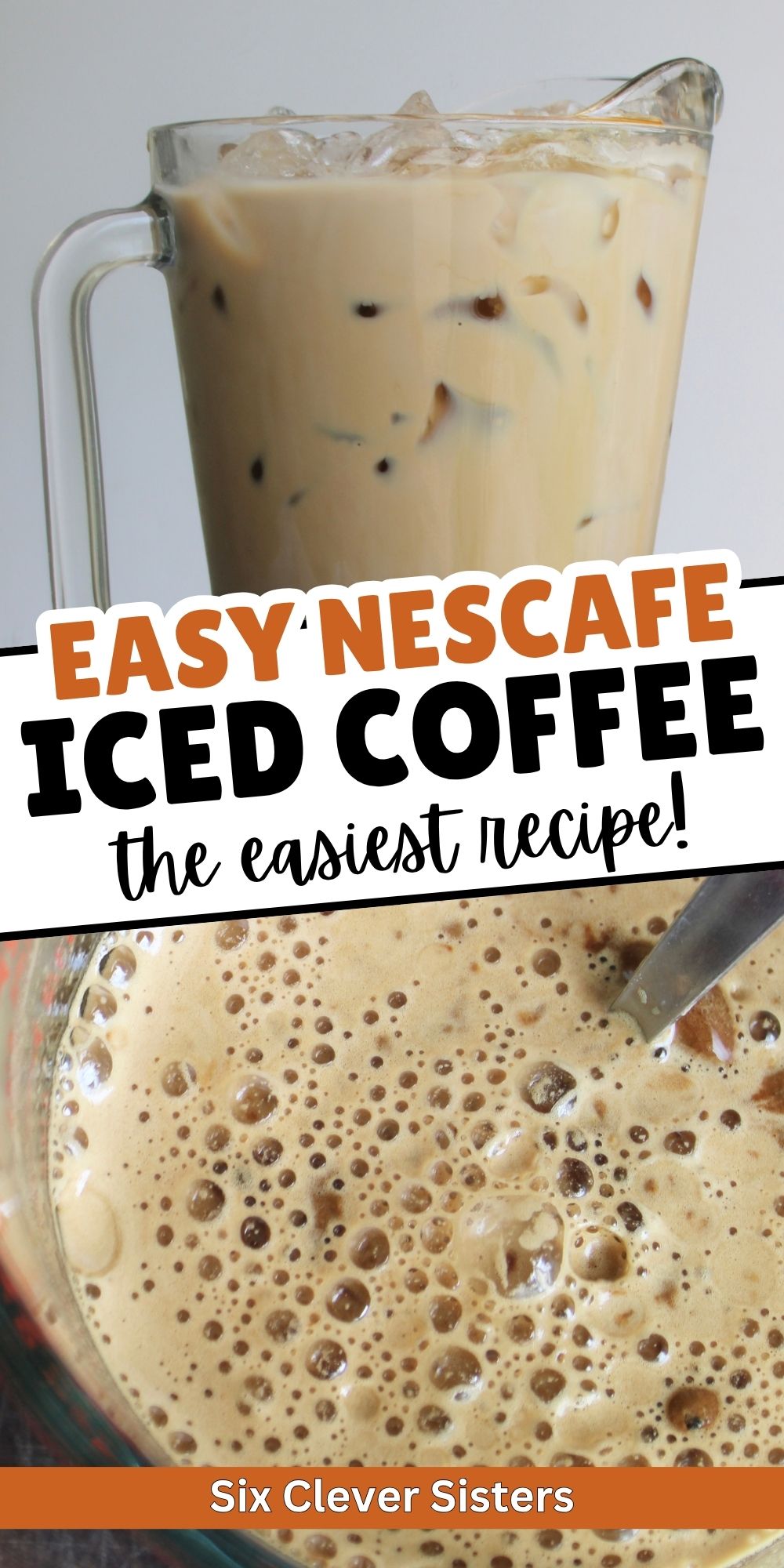Nescafé iced coffee recipe made in a two-quart pitcher