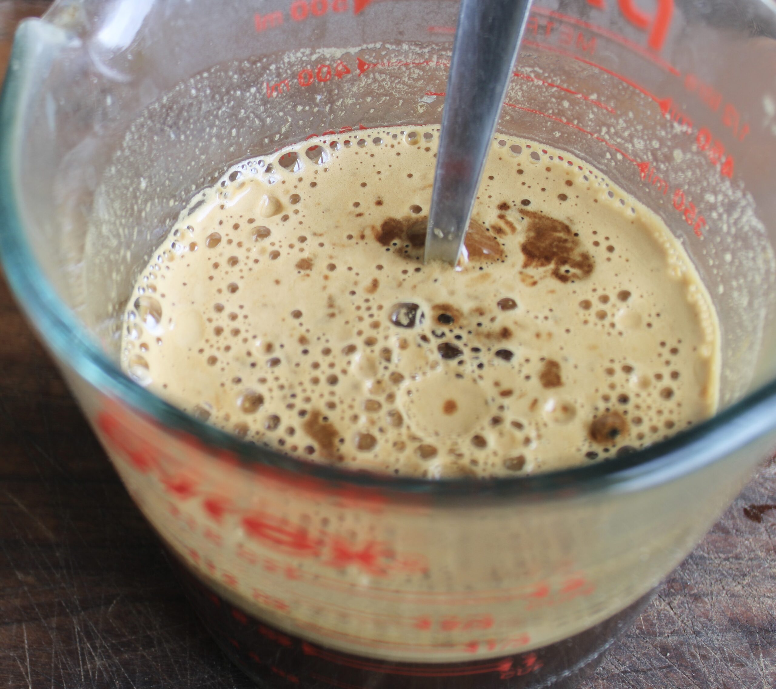 Nescafé Gold Espresso mixed with hot water and sugar
