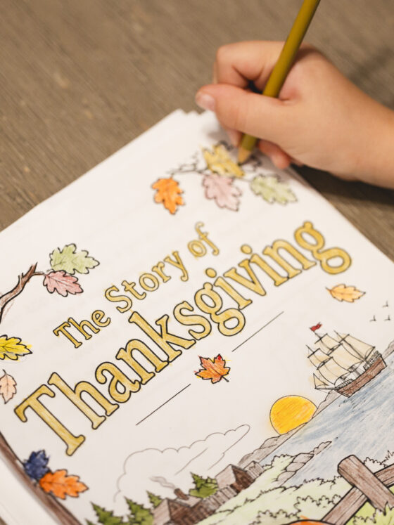 The Story of Thanksgiving for Kids (Free Printable Coloring Book)